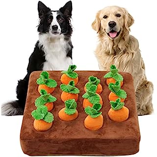 Interactive Dog Toys, Carrot Snuffle Mat for Dogs Plush Puzzle