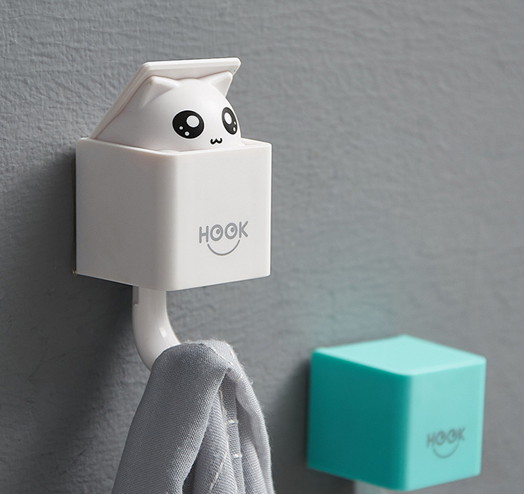 Wall Mounted Cute Pet Pop Up Hooks