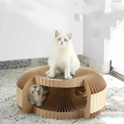Cat Oversized Corrugated Scratching DIY Tunnel