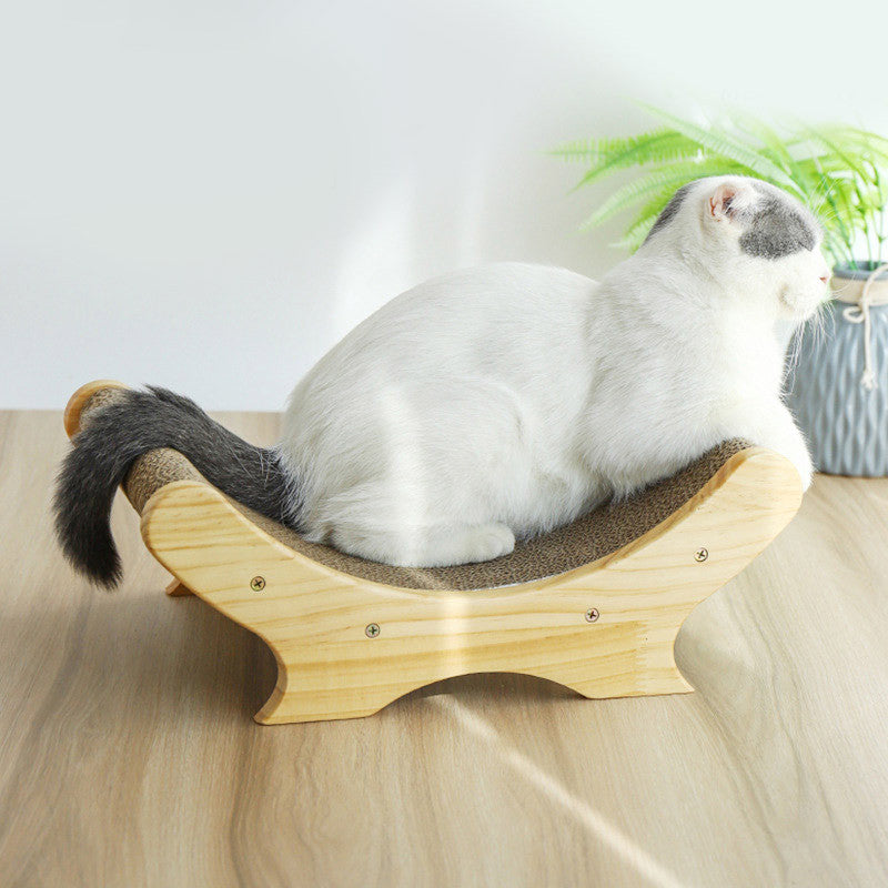 Claw Wooden Frame Corrugated Scratcher Toy