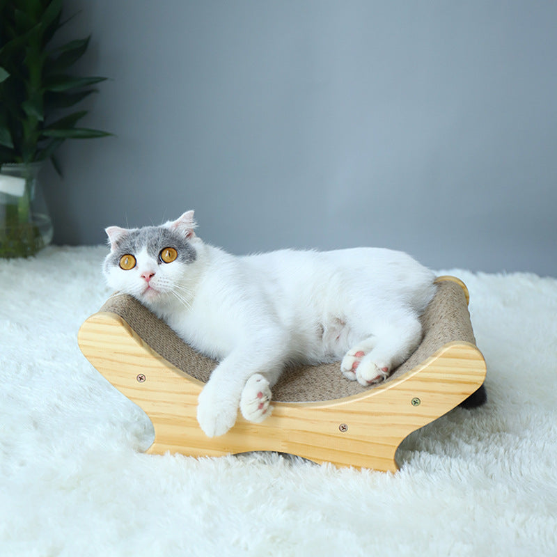 Claw Wooden Frame Corrugated Scratcher Toy