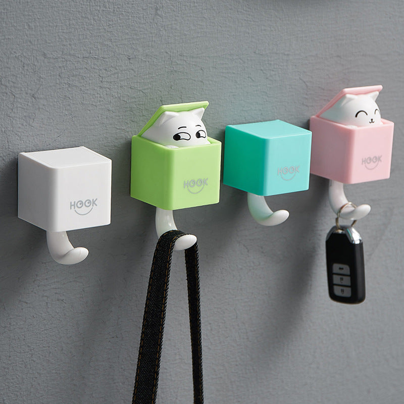 Wall Mounted Cute Pet Pop Up Hooks