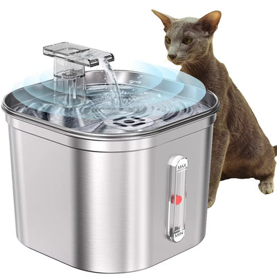 Cat 2.2L Automatic Stainless Steel Water Fountain