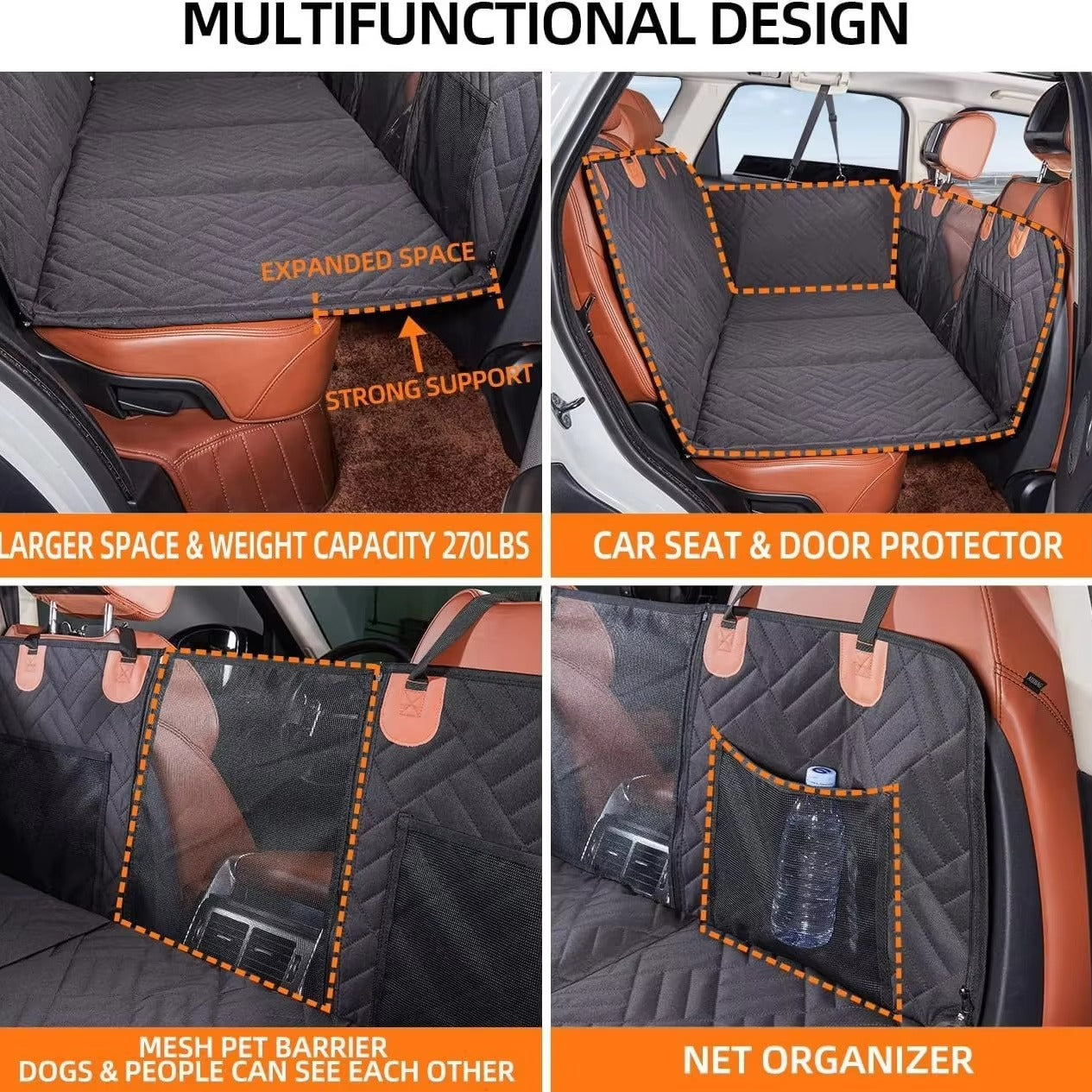 Dog Hard Bottom Car Seat Cover