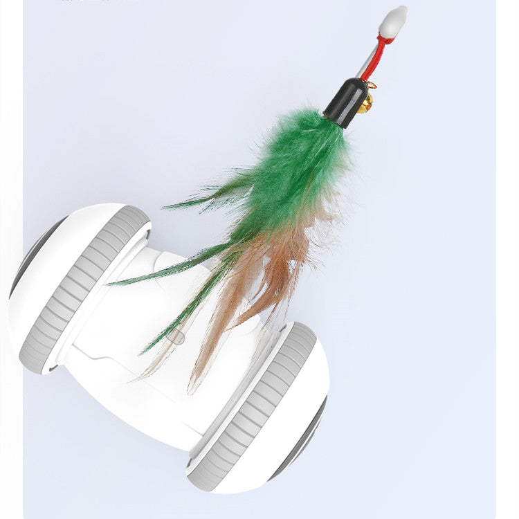 Interactive Interchangeable Cat Toy With Feather