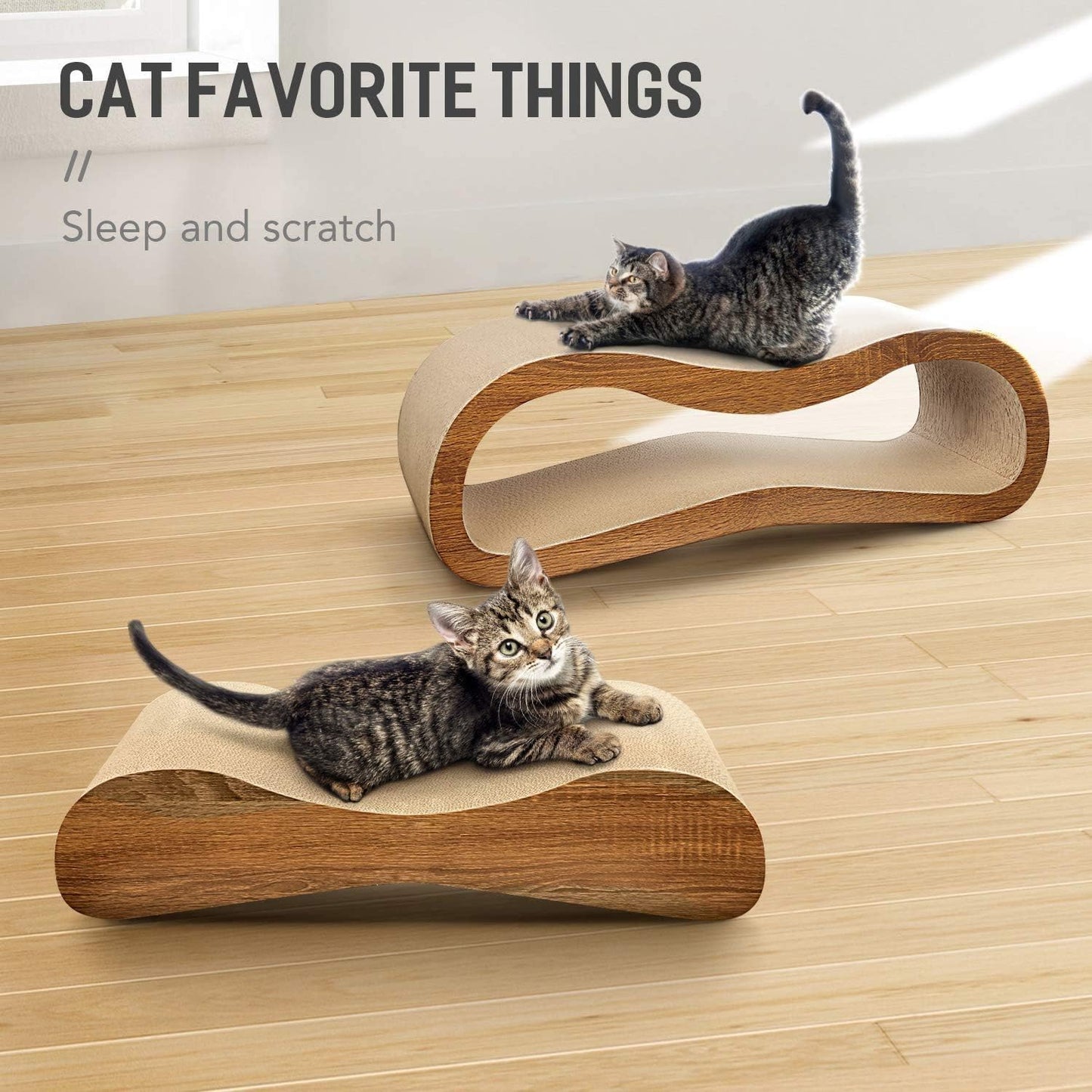 2 in 1 Cat Cardboard Scratcher Lounge Furniture