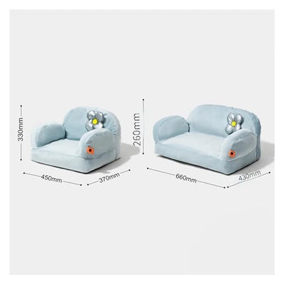 Fur Winter Pet Cat Nest Sofa Modern Puppy Small Animal Kitten Dog Bed Couch Cushion Bedding Indoor Kennel House Dog Houses (Color : L Blue)