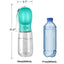 Portable Pet Water Bottle With Food Container