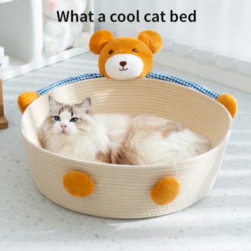 Handwoven Cotton Rope Cat Basket Bed