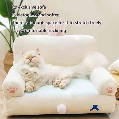 Pet Plush Calming Couch Bed