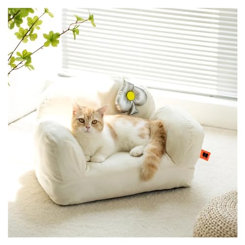 Fur Winter Pet Cat Nest Sofa Modern Puppy Small Animal Kitten Dog Bed Couch Cushion Bedding Indoor Kennel House Dog Houses (Color : L Blue)