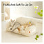 Fur Winter Pet Cat Nest Sofa Modern Puppy Small Animal Kitten Dog Bed Couch Cushion Bedding Indoor Kennel House Dog Houses (Color : L Blue)