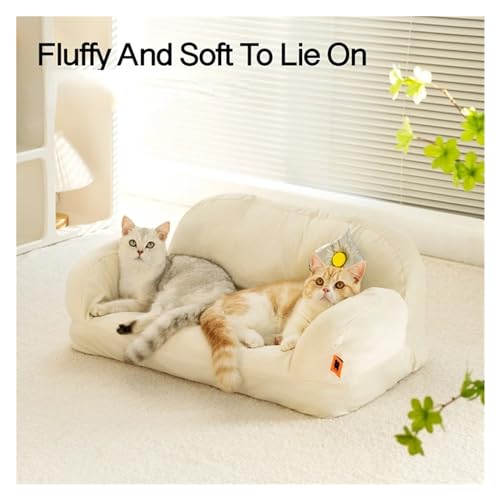 Fur Winter Pet Cat Nest Sofa Modern Puppy Small Animal Kitten Dog Bed Couch Cushion Bedding Indoor Kennel House Dog Houses (Color : L Blue)