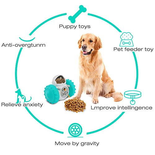 Dog Treat Ball IQ Training Treat Dispensing Dog Toys Interactive Food  Puzzles Ball for Dogs Cats Pet Slow Feeder Ball Robot Green 