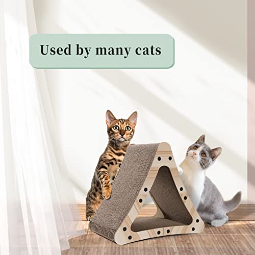 Cat Triangle Scratching Carboard Post Ramp