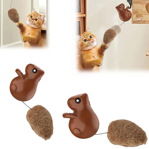 Cat Automatic Squirrel Tail Hanging Toy