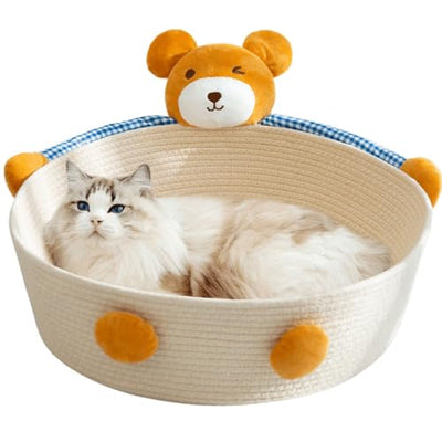 Handwoven Cotton Rope Cat Basket Bed