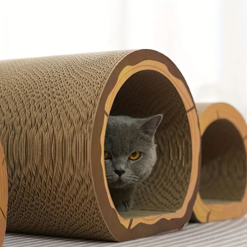3-in-1 Cat Reversible Cardboard Scratcher Tube