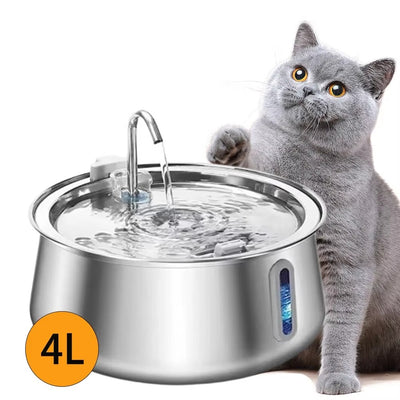 Cat 4L Stainless Steel Water Fountain