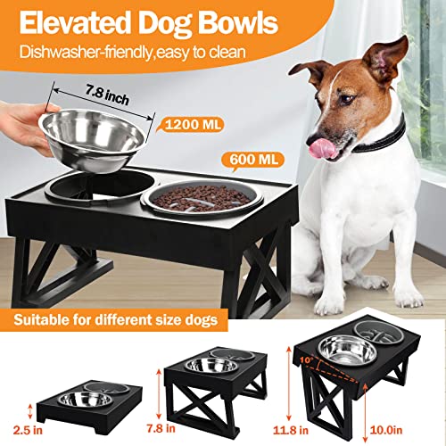 Dog Adjustable Elevated Tilted Bowl Stand