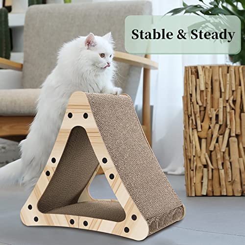 Cat Triangle Scratching Carboard Post Ramp