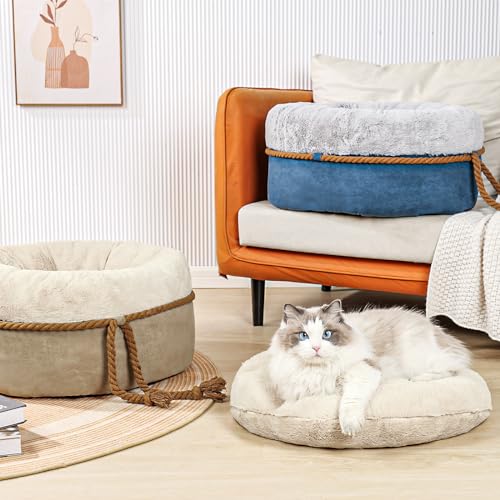 Cat Round Donut Soft Cushion Bed