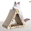 Cat Triangle Scratching Carboard Post Ramp