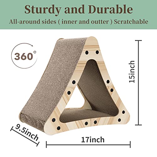 Cat Triangle Scratching Carboard Post Ramp