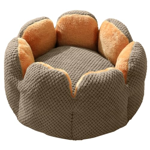 Cat Plush Flower Basket Bed