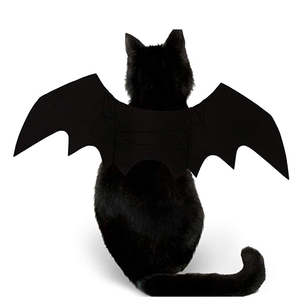 Pet Cat Bat Wings for Halloween Party Decoration, Puppy Collar Leads Cosplay Bat Costume,Cute Puppy Cat Dress Up Accessories