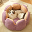 Cat Plush Flower Basket Bed