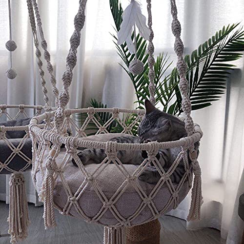 Cat Wall Hanging Woven Boho Hammock