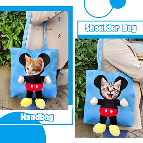 Cute Lion-Shaped Canvas Pet Shoulder Bag
