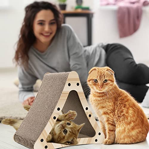 Cat Triangle Scratching Carboard Post Ramp