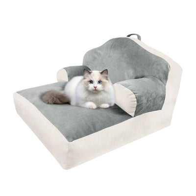 LitaiL Pet Couch Bed, Cat Couch Bed for Cats Small Dogs, Cozy Dog Cat Beds for Cats/Dogs Up to 30 lbs, Cat Sofa Bed with Washable and Removable Cover and Non-Slip Bottom, Small