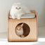 Multipurpose Wooden Side Table Cat Cave