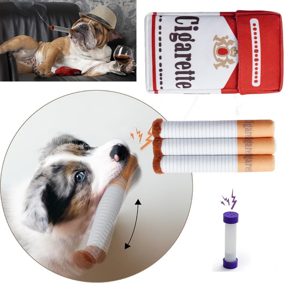 Dog Teething Squeaky Cigarettes Box Toy