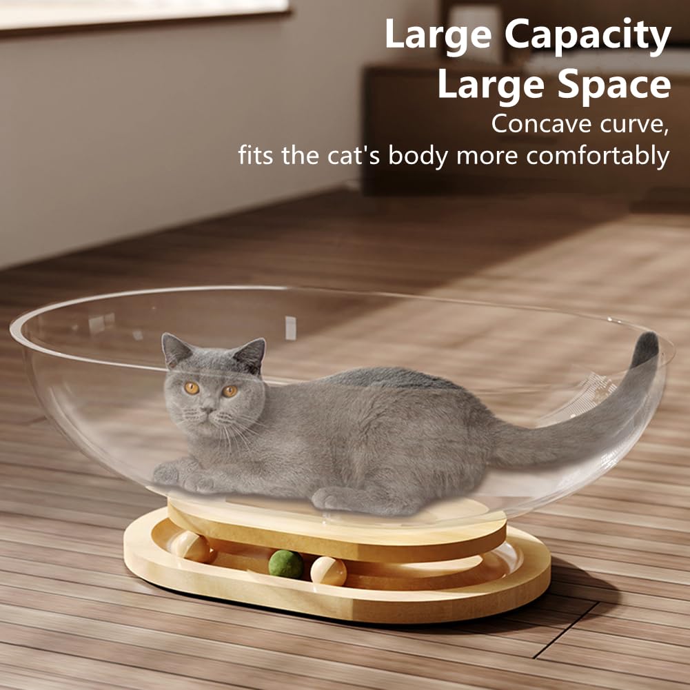 Cat Transparent Space Capsule Bed Nest