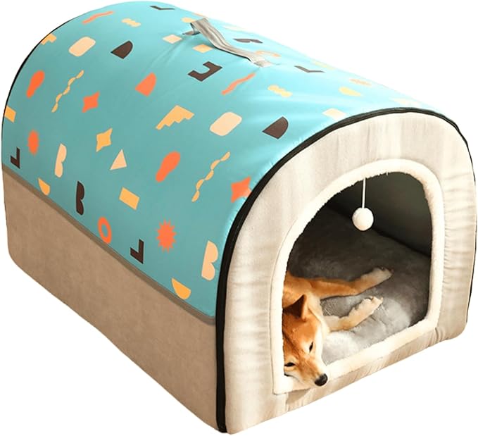 Pet Enclosed Kennel House Bed