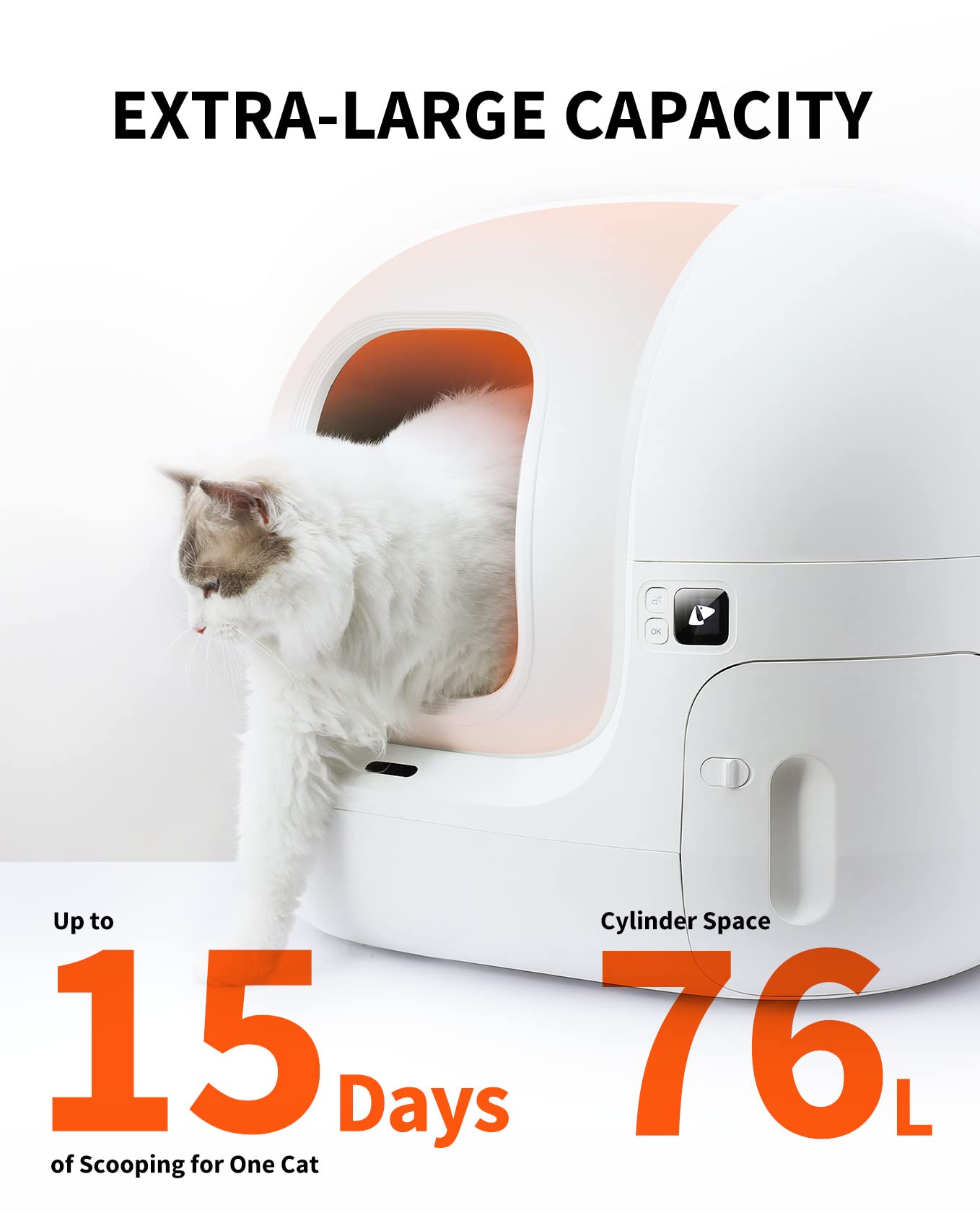 Cat Automatic Self-Cleaning Litter Box With Odor Eliminator/APP Control
