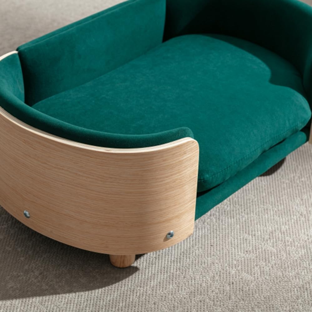 Pet Scandinavian Style Solid Wood Sofa Bed