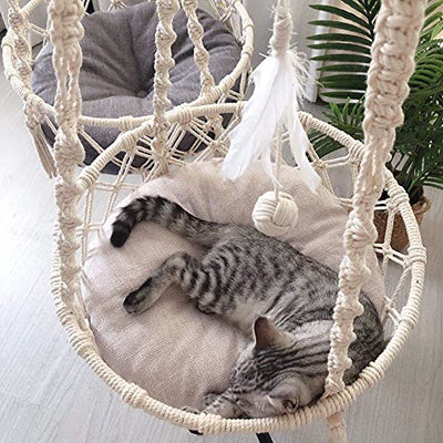 Cat Wall Hanging Woven Boho Hammock