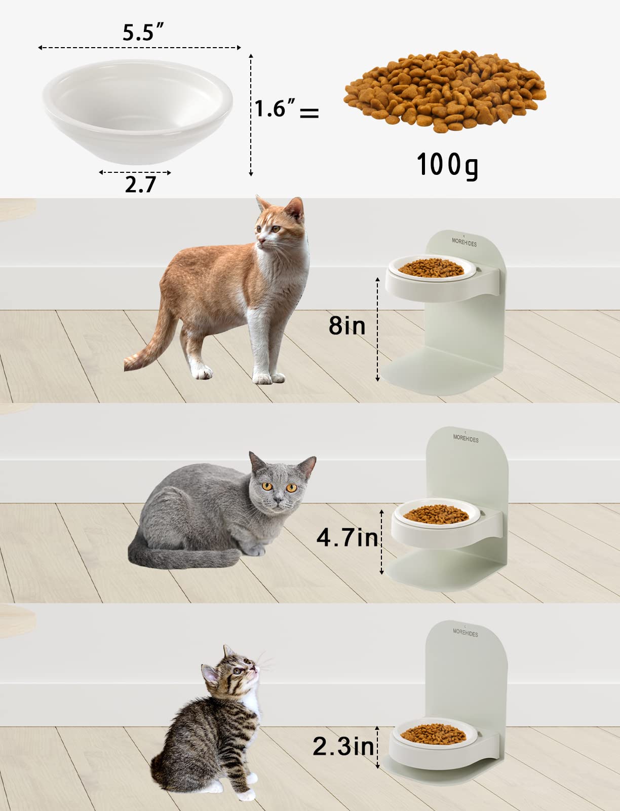 Cat Magnetic Adjustable Elevated Bowl