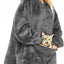 Oversized Heated Hoodie Blanket With Pet Pocket