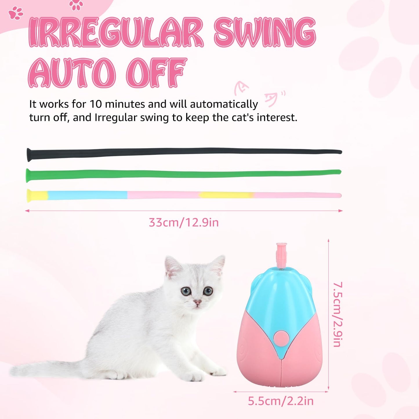 Cat Silicone Teaser Tail Toy