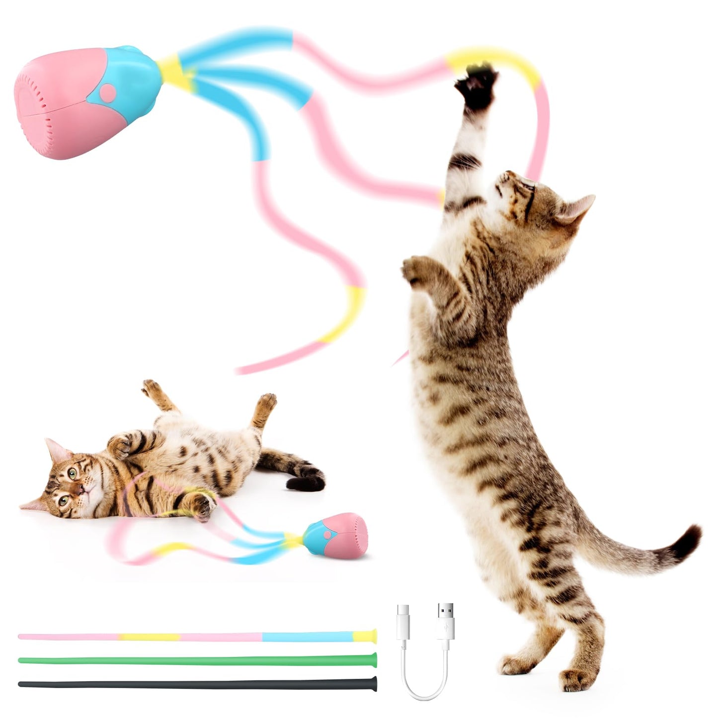 Cat Silicone Teaser Tail Toy