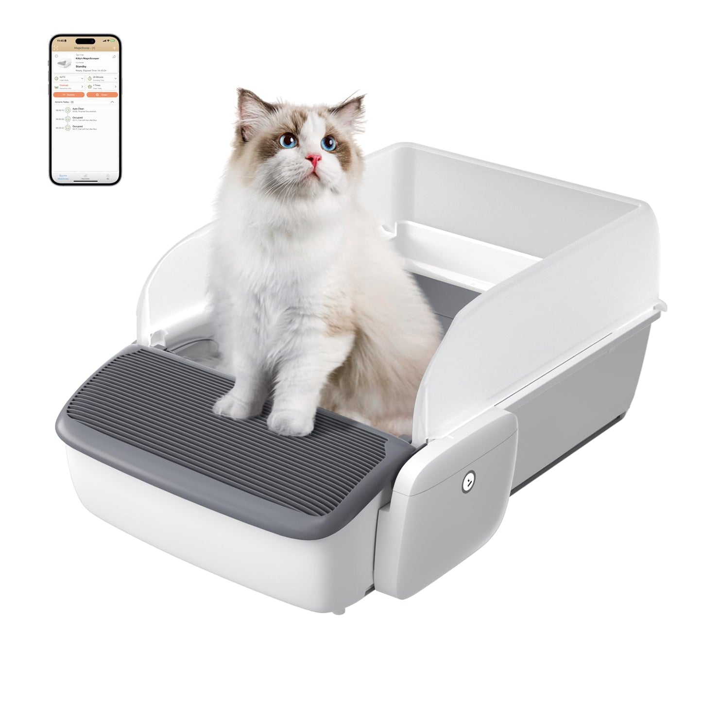 Cat Self-Cleaning Smart App Scoop Free Litter Box