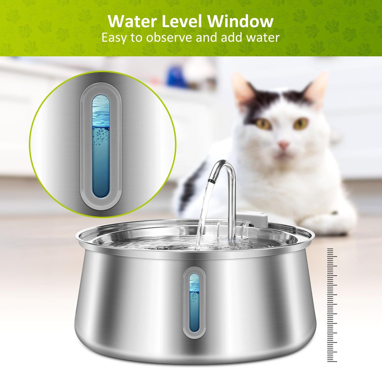 Cat 4L Stainless Steel Water Fountain