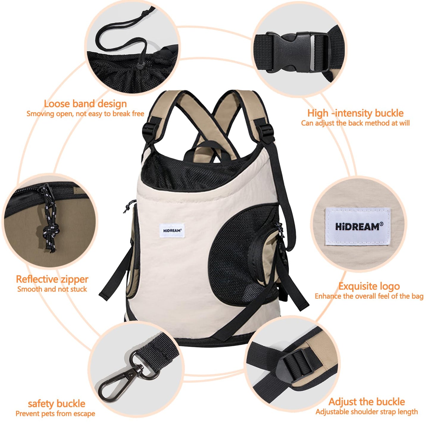 Pet Front Carrier Adjustable Backpack