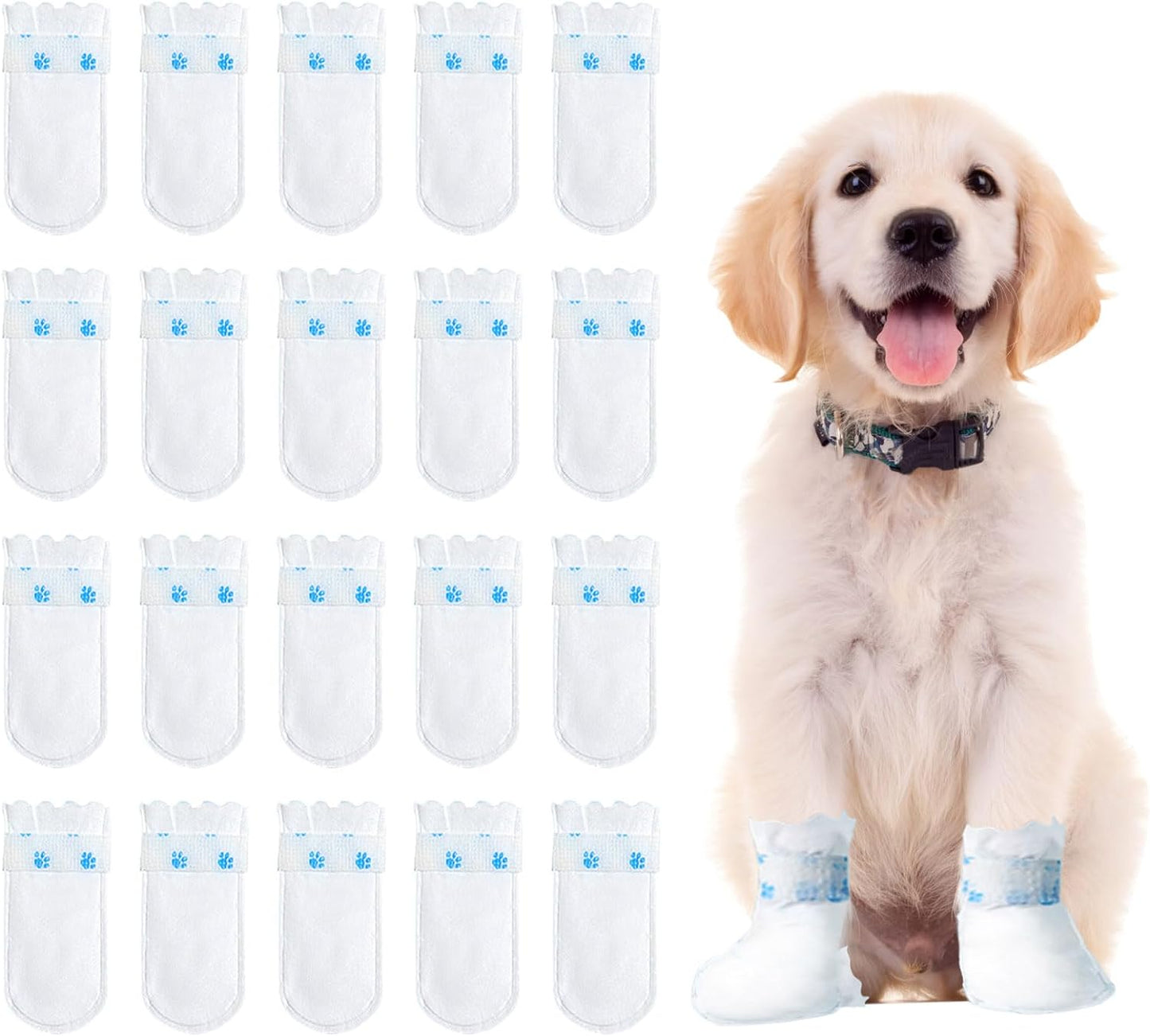 Dog Disposable Paw Protector Cover Shoes 20Pcs